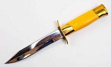 Авторский нож Сибирский клинок НР-40 генеральский желтый
